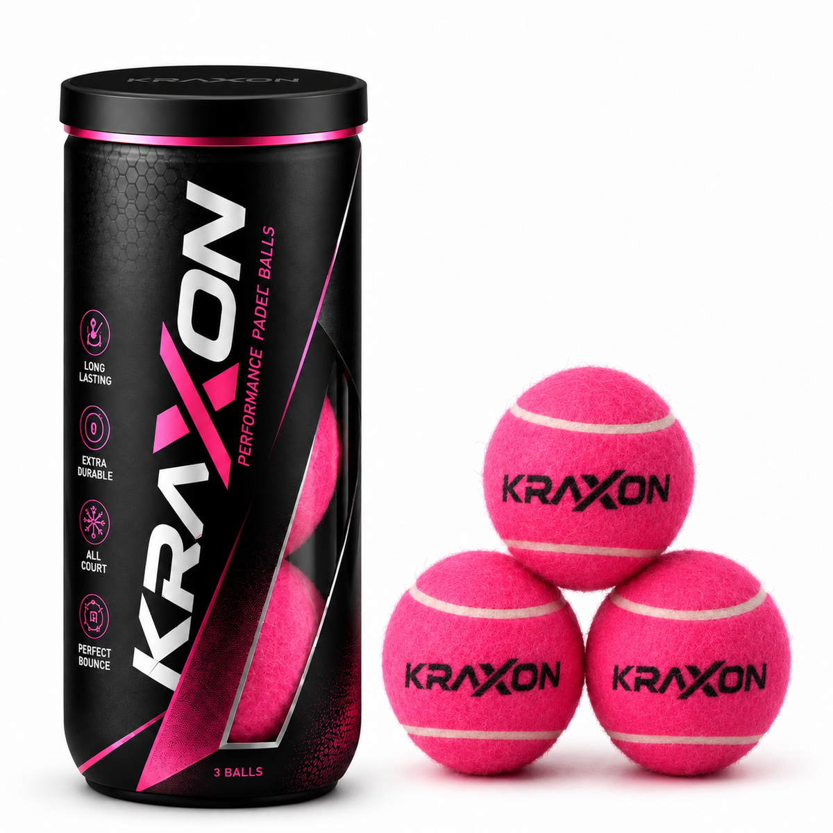 Kraxon Pink Padel Balls
