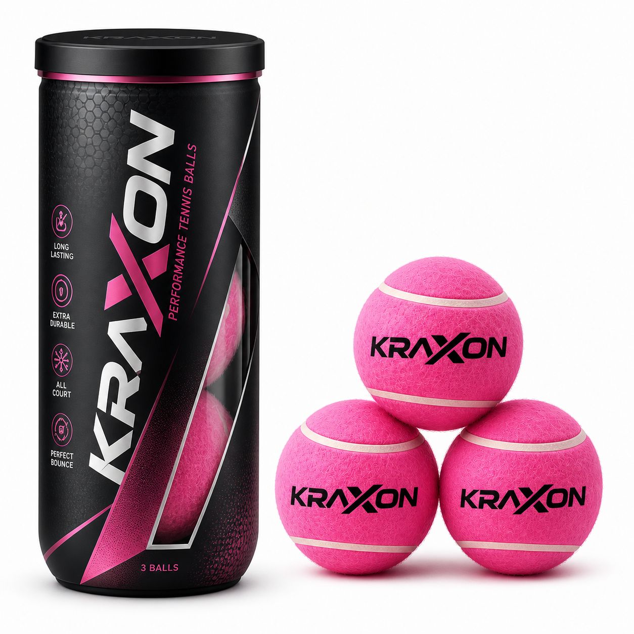 Kraxon pink Padel balls